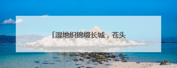 湿地织锦缀长城，苍头河染绿右玉文旅新画卷