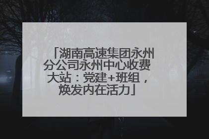 湖南高速集团永州分公司永州中心收费大站：党建+班组，焕发内在活力