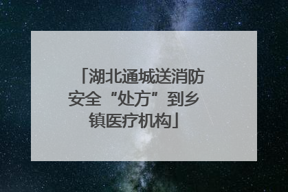 湖北通城送消防安全“处方”到乡镇医疗机构