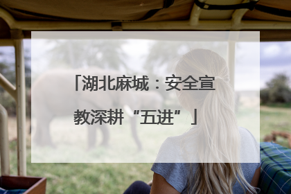 湖北麻城：安全宣教深耕“五进”