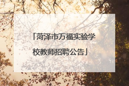 菏泽市万福实验学校教师招聘公告