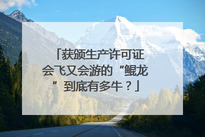 获颁生产许可证 会飞又会游的“鲲龙”到底有多牛？