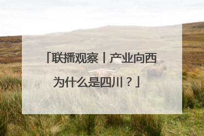 联播观察丨产业向西 为什么是四川？