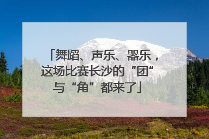 舞蹈、声乐、器乐，这场比赛长沙的“团”与“角”都来了