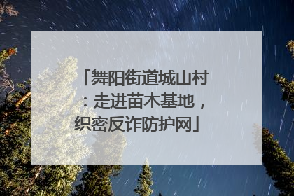 舞阳街道城山村：走进苗木基地，织密反诈防护网