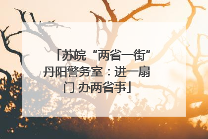 苏皖“两省一街”丹阳警务室：进一扇门 办两省事
