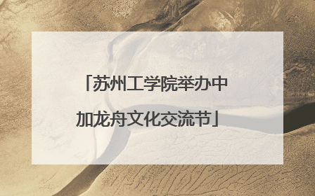 苏州工学院举办中加龙舟文化交流节