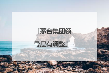 茅台集团领导层有调整