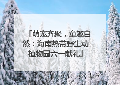 萌宠齐聚，童趣自然：海南热带野生动植物园六一献礼