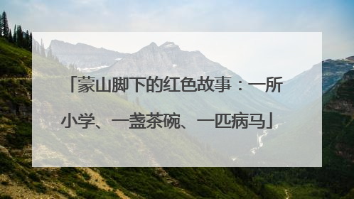 蒙山脚下的红色故事：一所小学、一盏茶碗、一匹病马