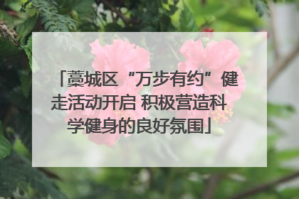 藁城区“万步有约”健走活动开启 积极营造科学健身的良好氛围