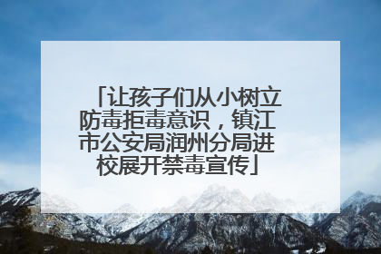 让孩子们从小树立防毒拒毒意识，镇江市公安局润州分局进校展开禁毒宣传