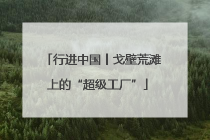 行进中国丨戈壁荒滩上的“超级工厂”