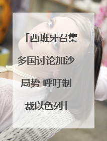 西班牙召集多国讨论加沙局势 呼吁制裁以色列