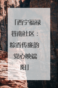 西宁福禄巷南社区：粽香传廉韵 党心映端阳