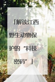 解读江西野生动物保护的“科技密码”