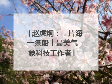 赵虎炯：一片海 一条船丨最美气象科技工作者