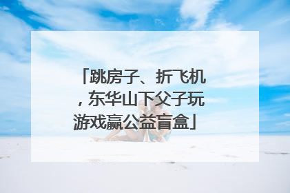 跳房子、折飞机，东华山下父子玩游戏赢公益盲盒