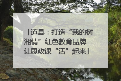 道县：打造“我的树湘情”红色教育品牌 让思政课“活”起来