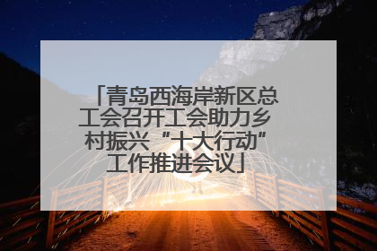 青岛西海岸新区总工会召开工会助力乡村振兴“十大行动”工作推进会议