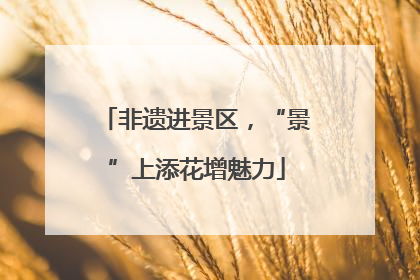非遗进景区，“景”上添花增魅力