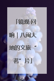 镜观·回响｜八闽大地的文旅“茗”片