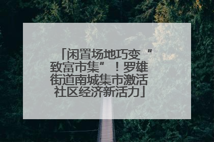 闲置场地巧变“致富市集”！罗雄街道南城集市激活社区经济新活力