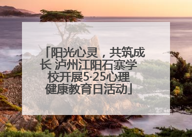阳光心灵，共筑成长 泸州江阳石寨学校开展5·25心理健康教育日活动