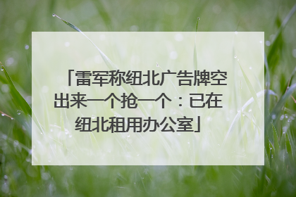 雷军称纽北广告牌空出来一个抢一个：已在纽北租用办公室