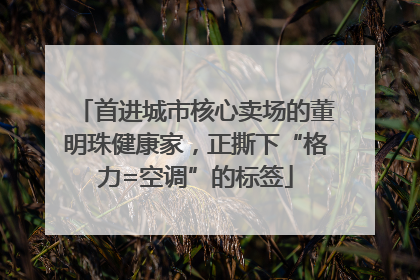 首进城市核心卖场的董明珠健康家，正撕下“格力=空调”的标签