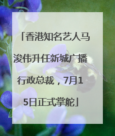 香港知名艺人马浚伟升任新城广播行政总裁，7月15日正式掌舵