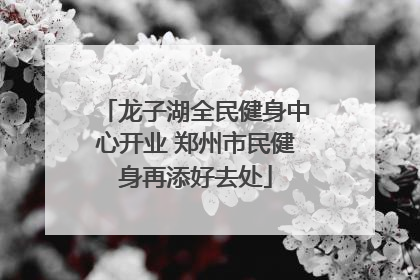 龙子湖全民健身中心开业 郑州市民健身再添好去处
