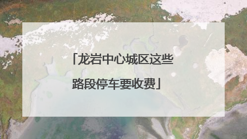 龙岩中心城区这些路段停车要收费