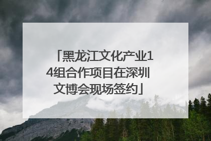 黑龙江文化产业14组合作项目在深圳文博会现场签约