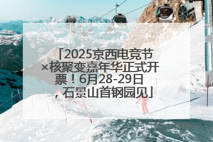 2025京西电竞节×核聚变嘉年华正式开票！6月28-29日，石景山首钢园见