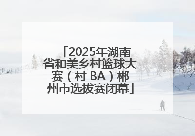 2025年湖南省和美乡村篮球大赛（村 BA）郴州市选拔赛闭幕