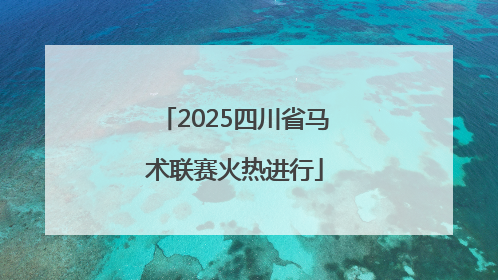 2025四川省马术联赛火热进行
